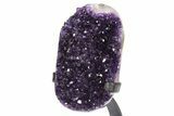 Amethyst Geode With Metal Stand - Uruguay #306900-3
